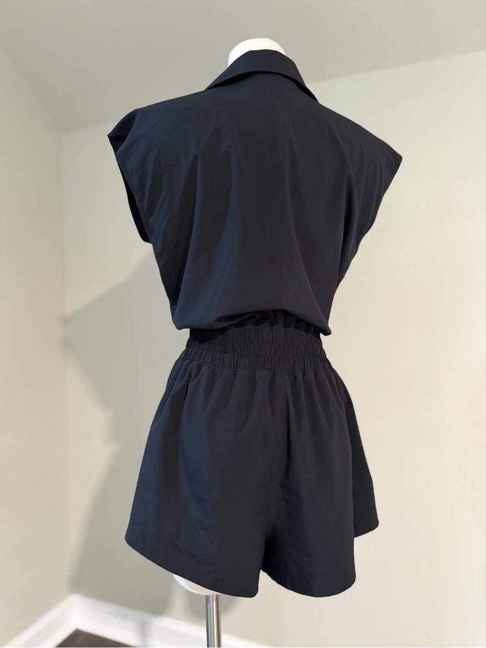 YPB Athleisure Romper - Black, Athletic, Button Snap, Neutral, Sporty - Picture 3 of 5